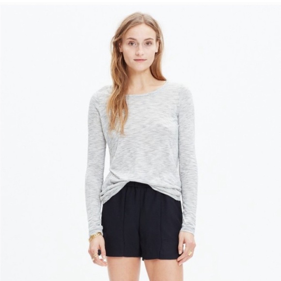 Madewell Anthem Forward-Seam Tee in Mini Stripe - Picture 1 of 8
